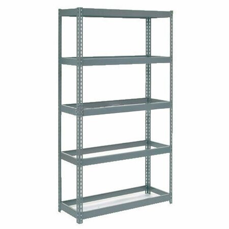 GLOBAL INDUSTRIAL 5 Shelf, Extra Heavy Duty Boltless Shelving, Starter, 48inW x 12inD x 96inH, No Deck 601875H